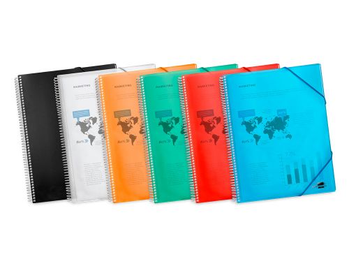 Capa catalogo liderpapel com espiral 20 bolsas polipropileno din a4 vermelho , Liderpapel , 53810 , 8423473538108